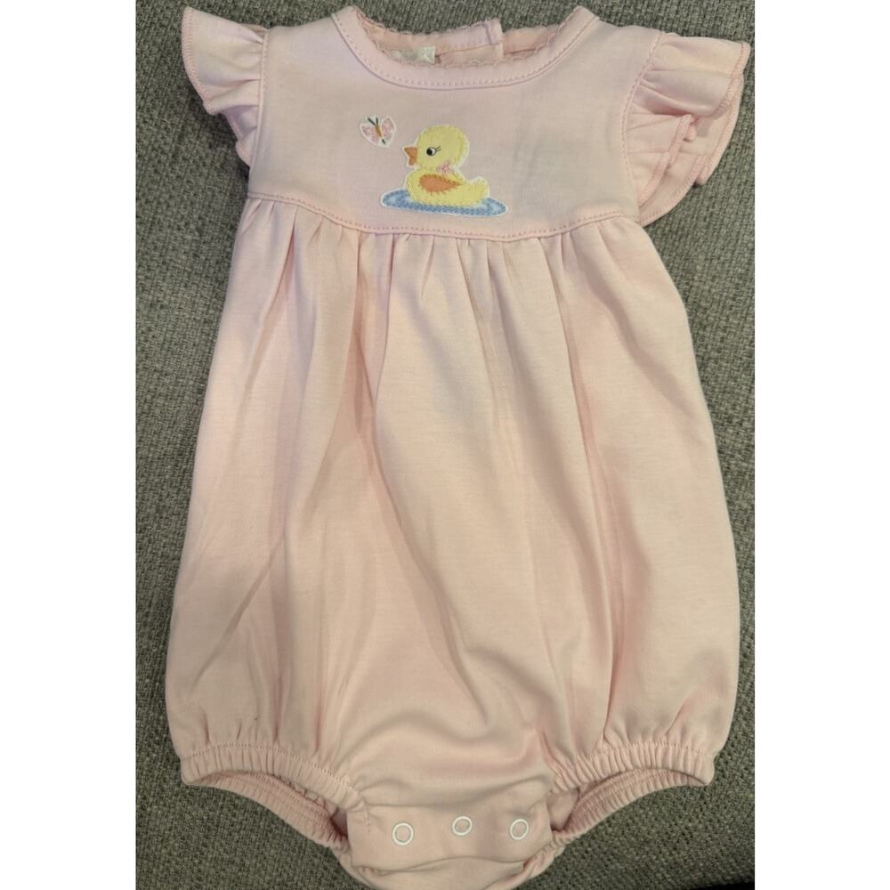 Magnolia Baby Pink Darling Duckling Flutters Bubble Pima Cotton Newborn NWT